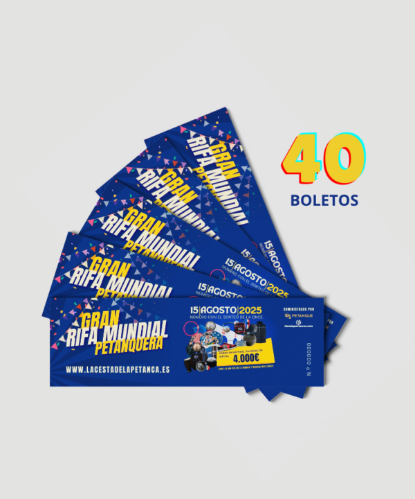 30 + 10 boletos (1,50€ el boleto)